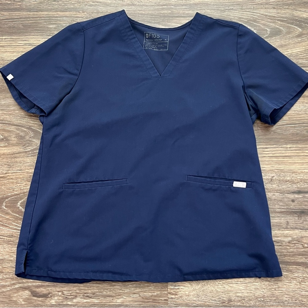 Figs‎ Navy Casma Three-Pocket Scrub Extra Large Top